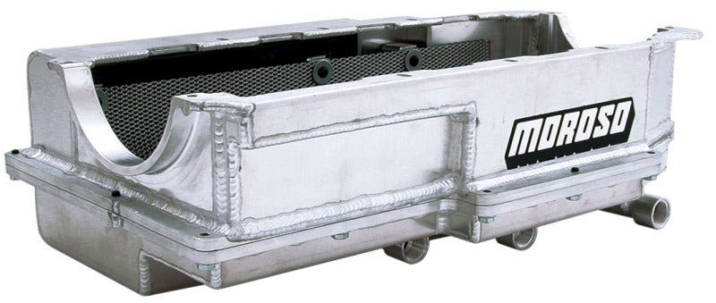 Moroso Donovan 700/DRC2/Merlin Big Block (w/Three Pick Ups & 2 Piece Seal) Dry Sump Aluminum Oil Pan-thumbmail-1