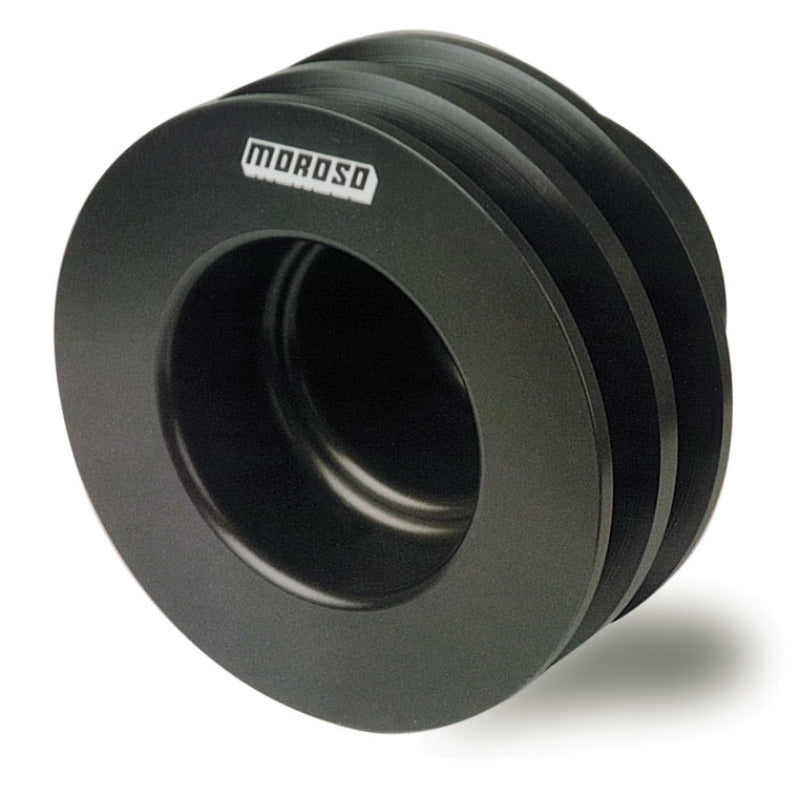 Moroso Chevrolet Small Block (w/Long Pump) Crankshaft Pulley - Double Groove - Billet Aluminum-thumbmail-1