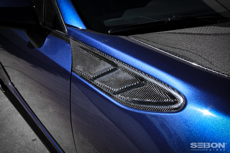 Seibon 12-13 BRZ/FRS FR Style Carbon Fiber Fender Ducts (Pair)-thumbmail-3