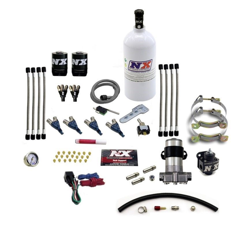Nitrous Express 4 Cyl Piranha Nitrous Kit (Pro-Mod) w/2.5lb Bottle-thumbmail-2