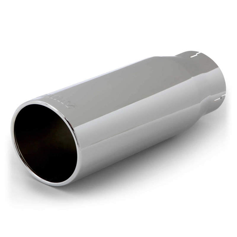 Banks Power Tailpipe Tip Kit - SS Round Straight Cut - Chrome - 3.5in Tube - 4.38in X 12in-thumbmail-2