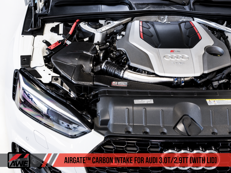 AWE Tuning Audi B9/B9.5 S4/S5/RS5 3.0T Carbon Fiber AirGate Intake w/ Lid-thumbmail-15