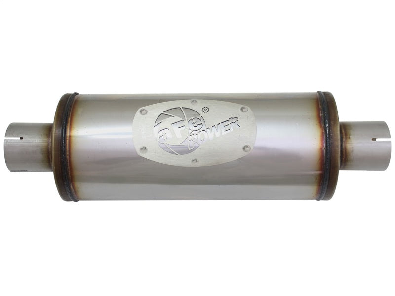 aFe MACH Force-Xp 409 SS Muffler 2-1/2in Center/Center 14in L X 6in Dia - Round Body-thumbmail-5