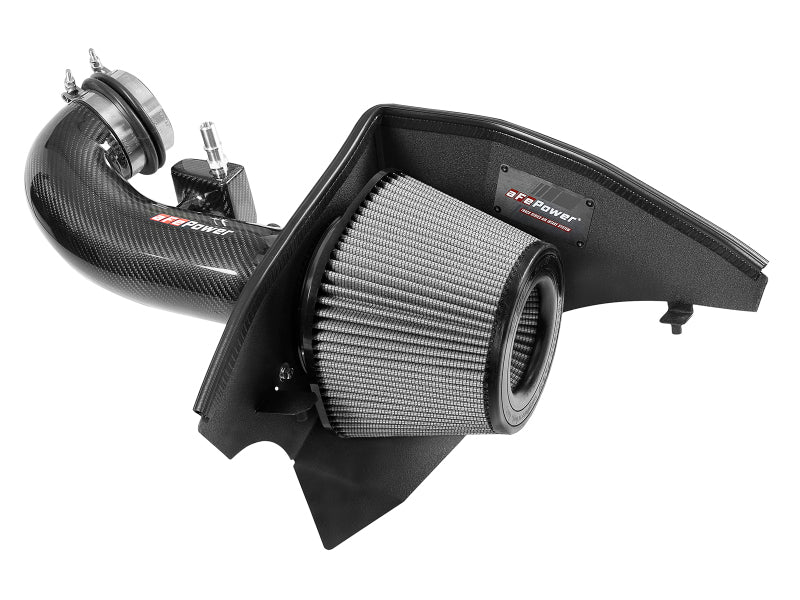aFe 19-21 GM Trucks 5.3L/6.2L Track Series Carbon Fiber Cold Air Intake System W/ Pro Dry S Filters-thumbmail-2