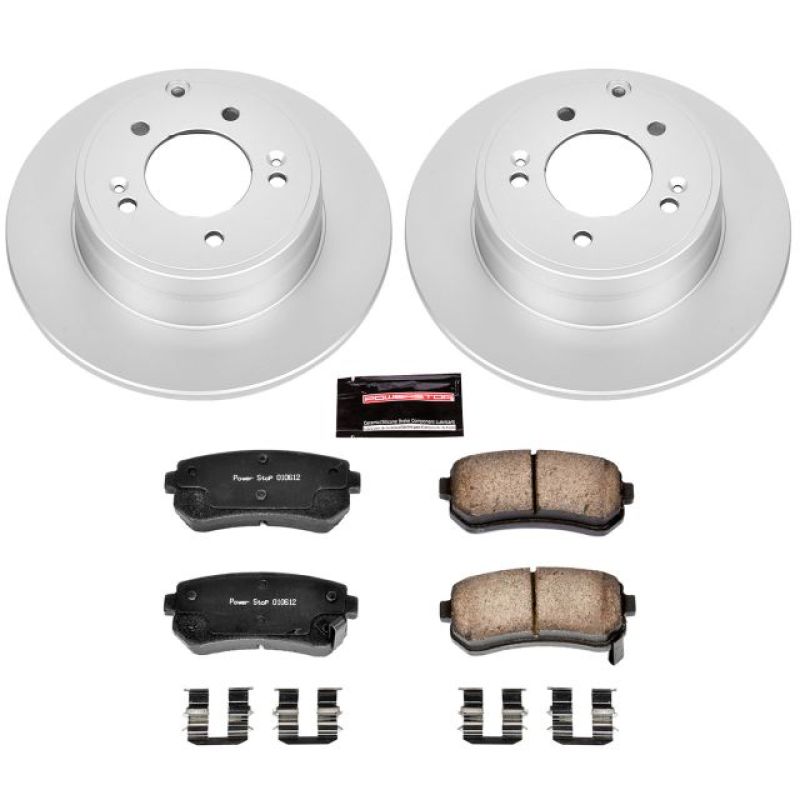 Power Stop 2015 Hyundai Sonata Rear Z17 Evolution Geomet Coated Brake Kit-thumbmail-1