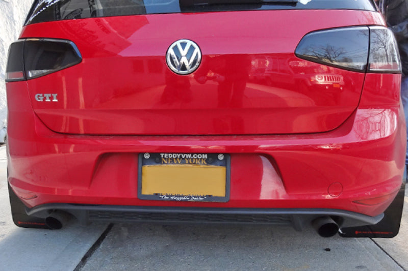 Rally Armor 15-21 VW Golf/GTI/TSI Black UR Mud Flap w/ White Logo-thumbmail-6