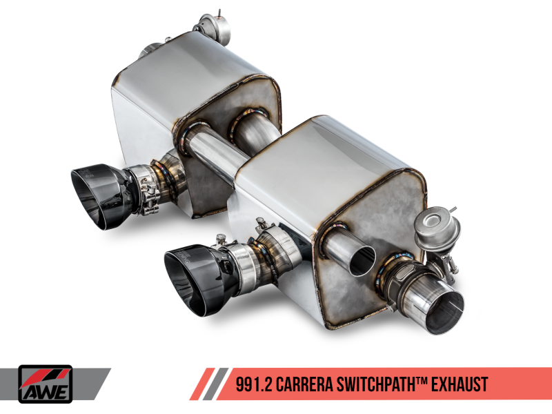 AWE Tuning Porsche 911 (991.2) Carrera / S SwitchPath Exhaust for PSE Cars - Chrome Silver Tips-thumbmail-5