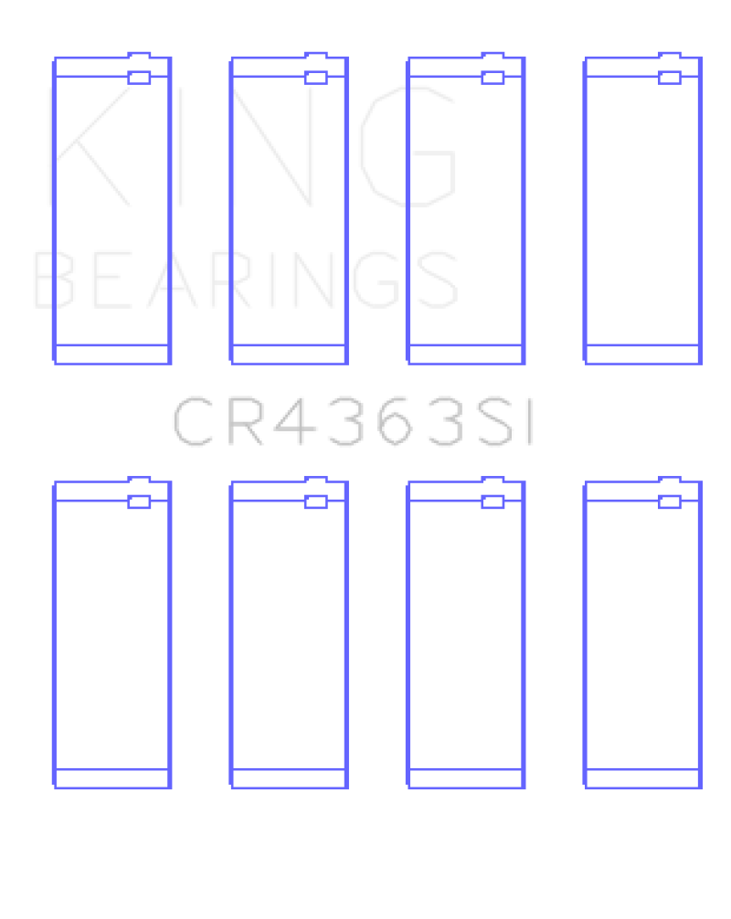 King GM 134 DOHC Ecotec 2.2L Connecting Rod Bearings - Set of 4 Pairs-thumbmail-2