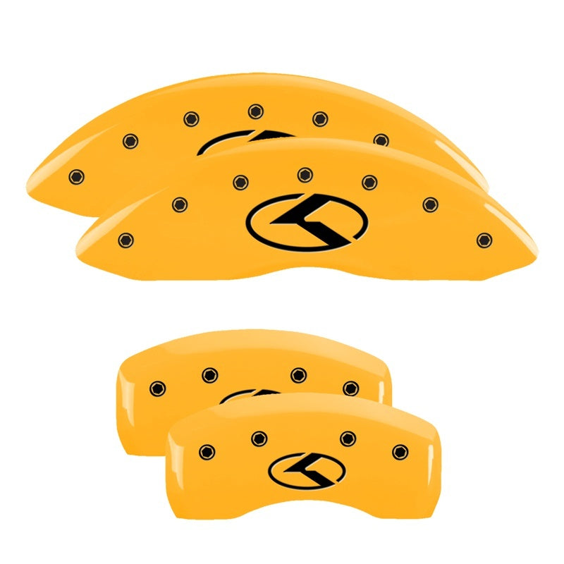 MGP 4 Caliper Covers Engraved Front Honda Rear H Logo Yellow Finish Black Char 2018 Honda Accord-thumbmail-2