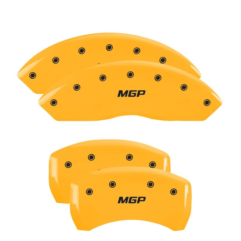 MGP 4 Caliper Covers Engraved Front & Rear MGP Yellow Finish Black Characters 2016 Acura IlX-thumbmail-3