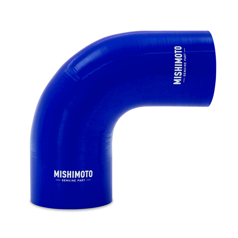 Mishimoto Silicone Reducer Coupler 90 Degree 3in to 4in - Blue-thumbmail-1
