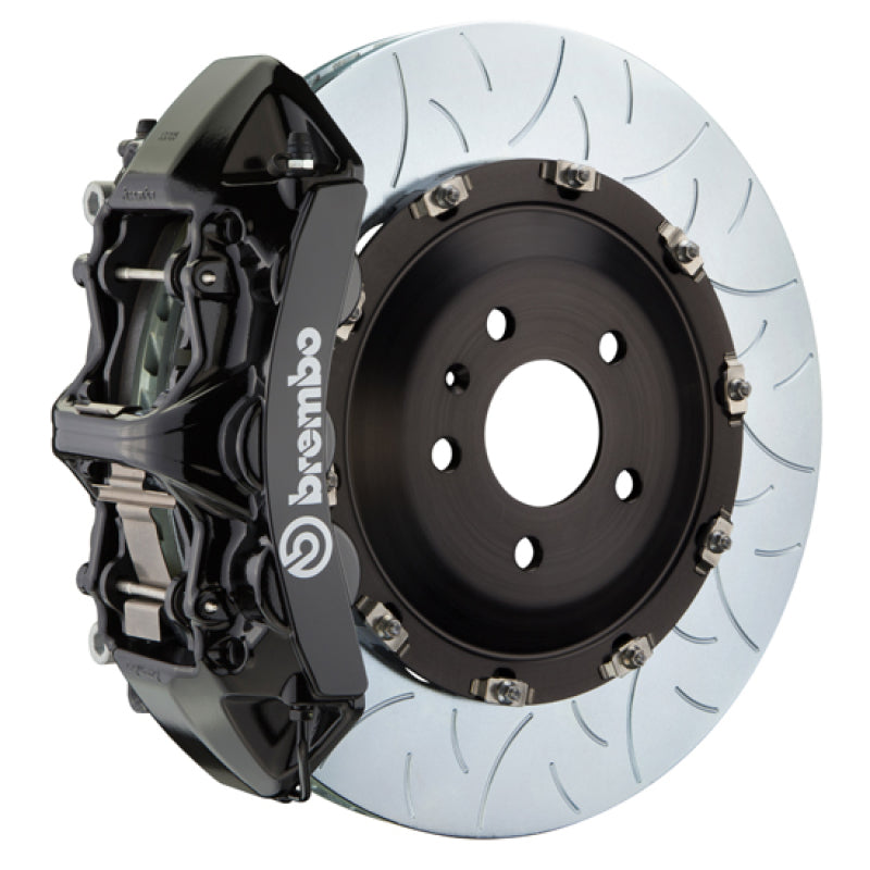 Brembo 14-20 F-Type S (Excl RWD) Fr GT BBK 6Pist Cast 405x34 2pc Rotor Slotted Type3-Black-thumbmail-1