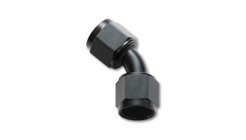 Vibrant -4AN X -4AN Female Flare Swivel 45 Deg Fitting ( AN To AN ) -Anodized Black Only-thumbmail-2