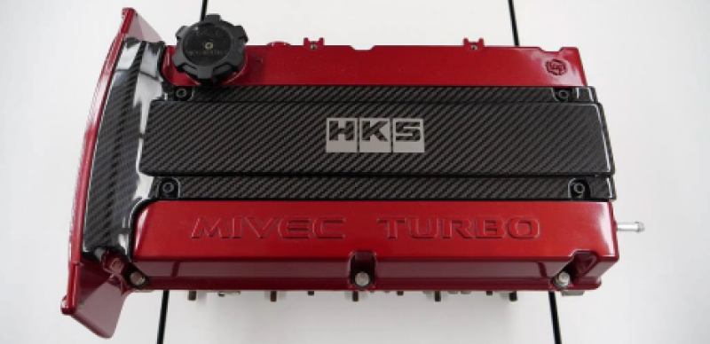 HKS CARBON PLUG COVER 4G63 (Lancer Evolution IV - IX)-thumbmail-2