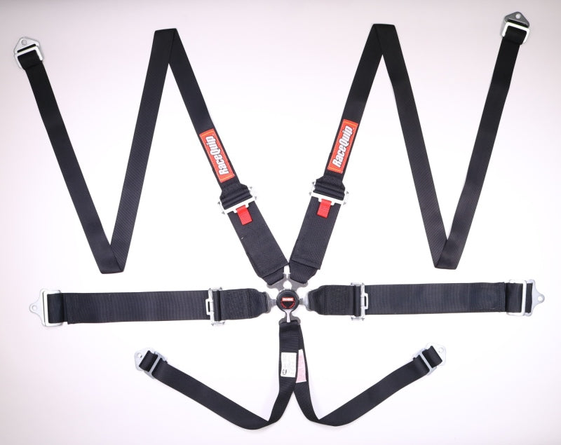 RaceQuip Black SFI CAMLOCK 6pt PD Lap HNR Seat Belt-thumbmail-1