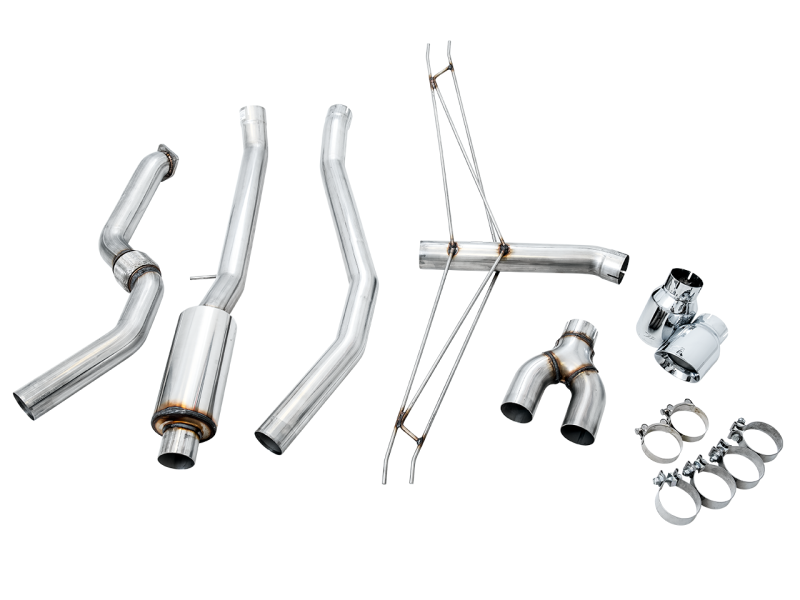 AWE Tuning 2016+ Honda Civic Si Track Edition Exhaust w/Front Pipe & Dual Chrome Silver Tips-thumbmail-7