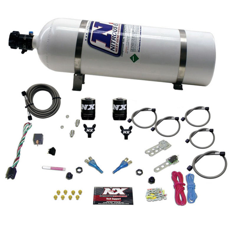 Nitrous Express Dodge EFI Full Race Dual Nozzle Nitrous Kit (100-300HP) w/15lb Bottle-thumbmail-1