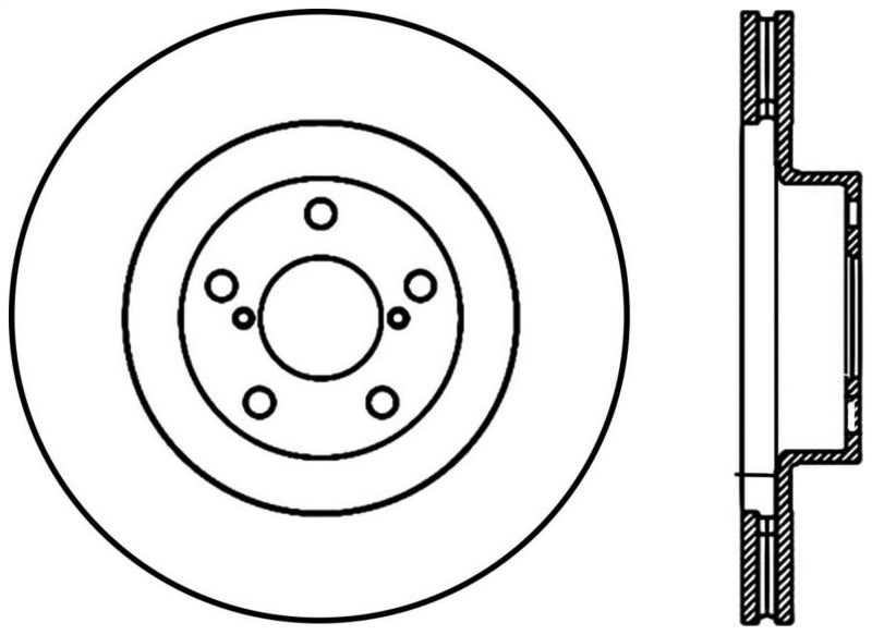 StopTech 02-10 Subaru WRX Slotted & Drilled Left Front Rotor (exc. STi)-thumbmail-12