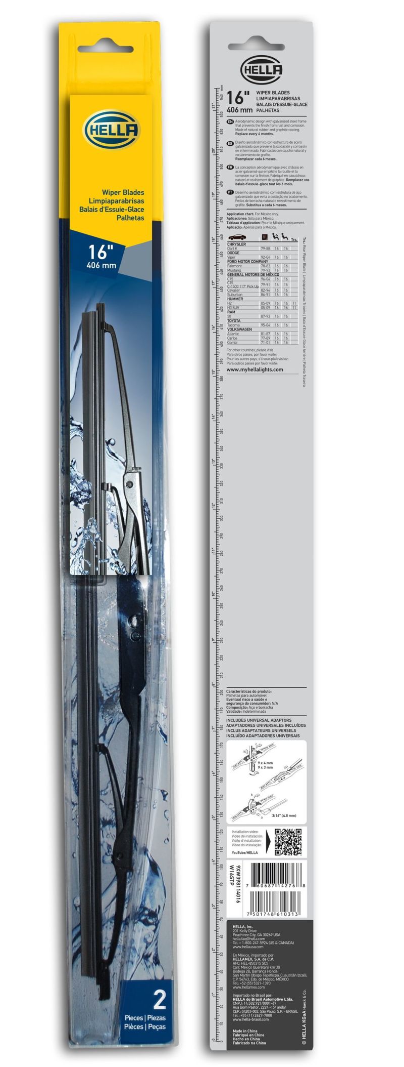 Hella Standard Wiper Blade 16in - Pair-thumbmail-6