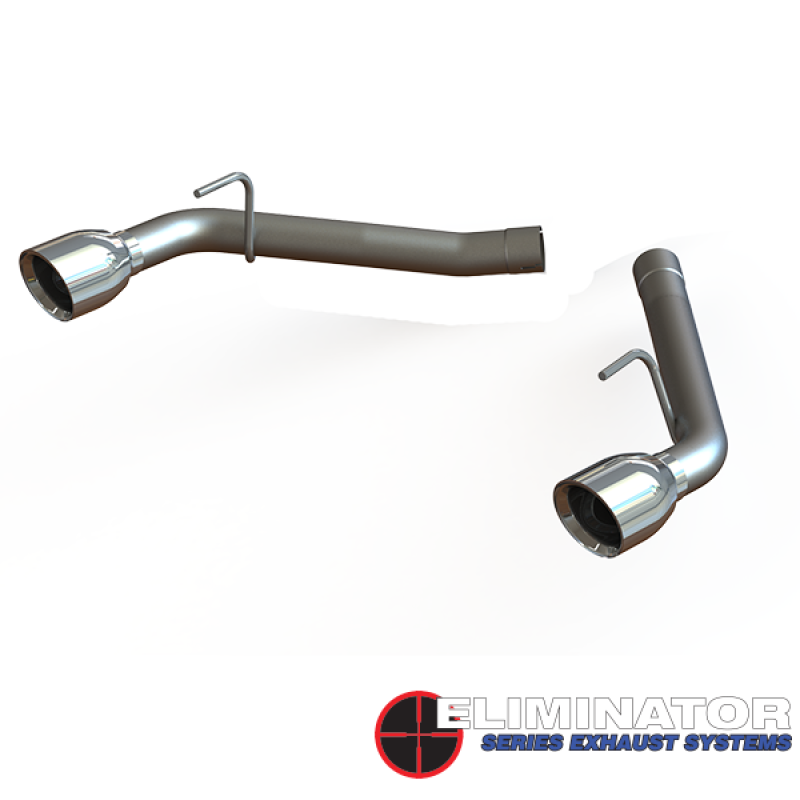QTP 10-13 Chevrolet Camaro SS 6.2L 304SS Eliminator Muffler Delete Axle Back Exhaust w/4.5in Tips-thumbmail-3