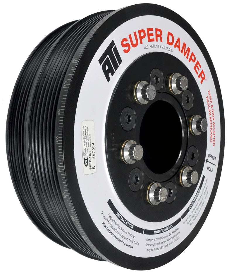 ATI Damper - 7.425in - Steel LW - 6/4 Grv - LS1/LS2 - F & V Body - 6 Bolt - 3 Ring-thumbmail-1