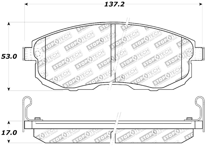 StopTech Performance 02-05 Infiniti G35 / 07-09 Nissan Altima/Sentra / 6/02-05 350Z Front Brake Pa-thumbmail-9