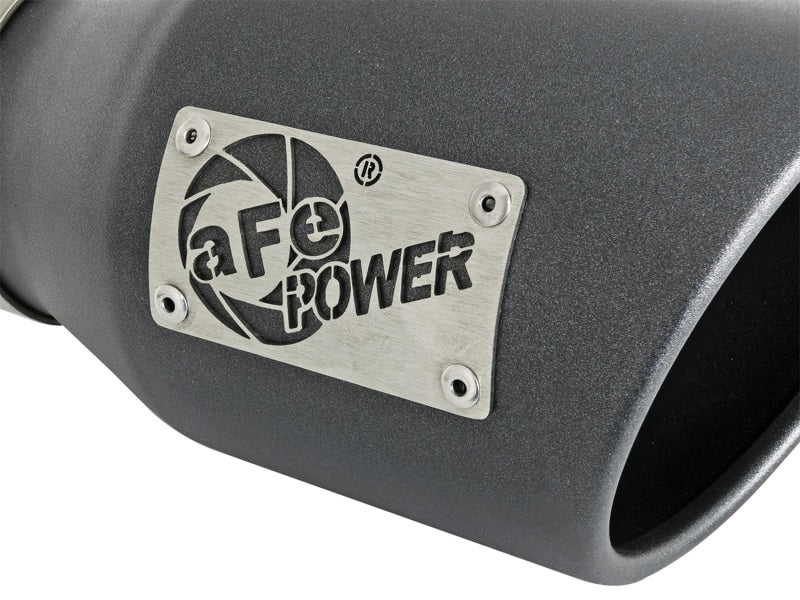 aFe MACH Force-Xp 3in 304 SS Metallic Black Exhaust Tip 3in In x 4-1/2in Out x 9in L Clamp-On Right-thumbmail-6