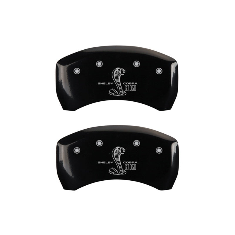 MGP Rear set 2 Caliper Covers Engraved Rear GT350 Shelby & Cobra Black finish silver ch-thumbmail-2