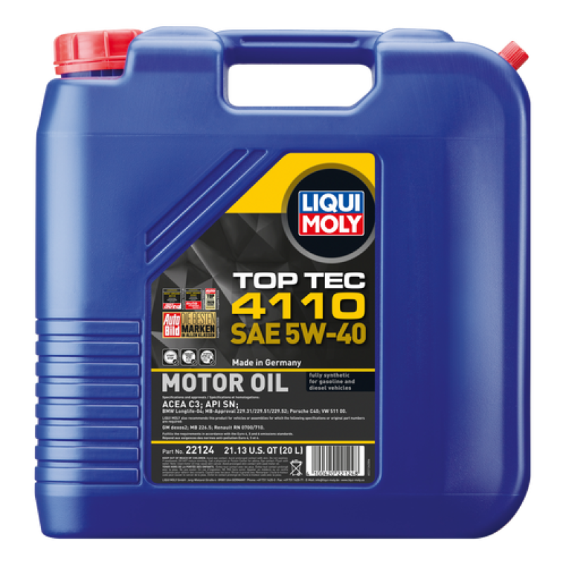 LIQUI MOLY 20L Top Tec 4110 Motor Oil 5W40-thumbmail-1