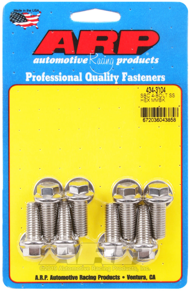 ARP SB Chevy 4-Bolt SS Hex Motor Mount Bolt Kit-thumbmail-1