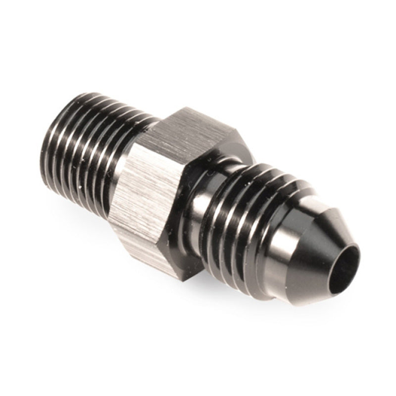 Snow Performance 1/8in NPT To 4AN Straight Water Fitting (Black)-thumbmail-2