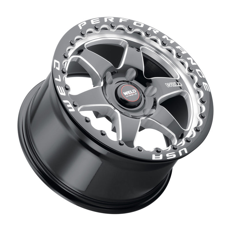 Weld S904 15x12 Ventura Beadlock 5x114.3 ET28 BS7.6 Gloss BLK MIL DIA 78.1-thumbmail-4