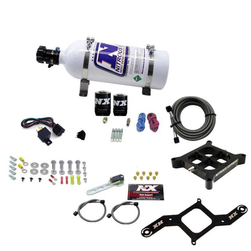 Nitrous Express 4150 Single Entry Crossbar Plate RNC Nitrous Kit (250-750HP) w/5lb Bottle-thumbmail-2