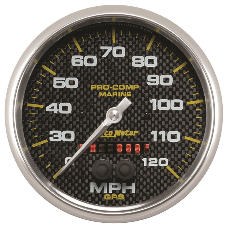 Autometer Marine Carbon Fiber 5in 120mph GPS Speedometer-thumbmail-3