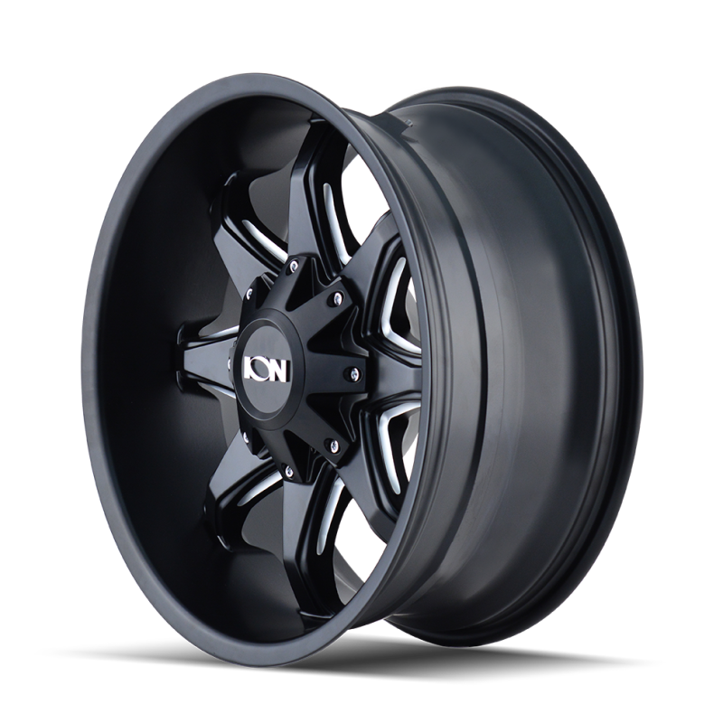 ION Type 181 17x9 / 5x114.3 BP / -12mm Offset / 87mm Hub Satin Black/Milled Spokes Wheel-thumbmail-2