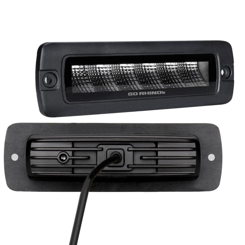 Go Rhino Xplor Blackout Series Sixline LED Flood Light Kit (Flush Mount) - Blk (Pair)-thumbmail-10