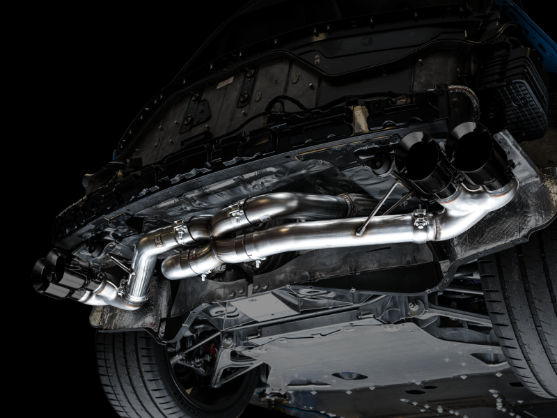 AWE Tuning 2020 Chevrolet Corvette (C8) Track Edition Exhaust - Quad Diamond Black Tips-thumbmail-9