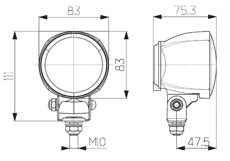 Hella WORK Lamp NA 0GR MG12 LT M70 1G0-thumbmail-15