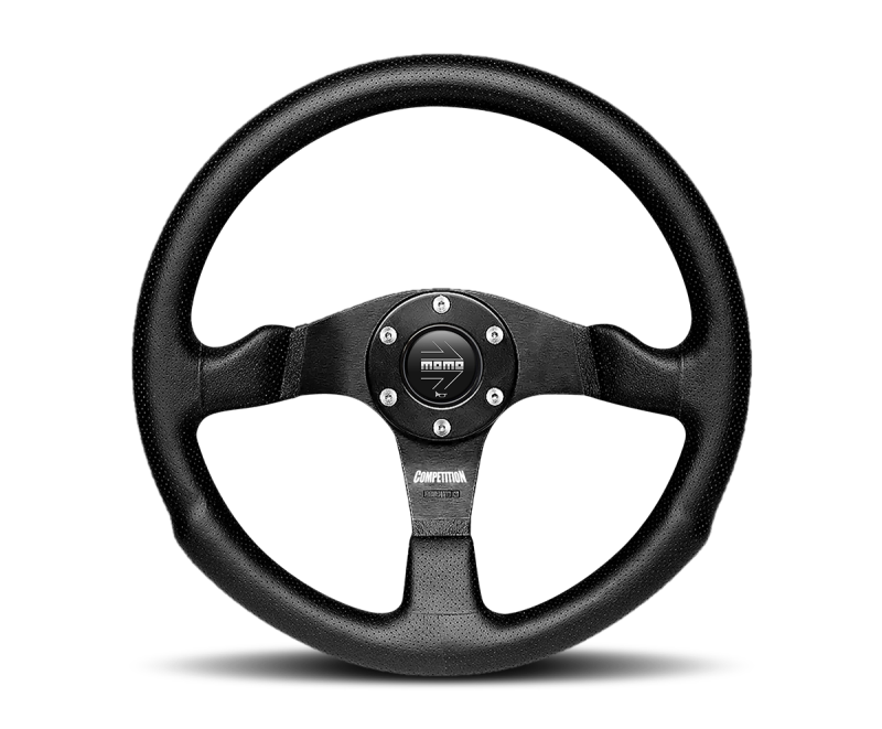 Momo Competition Steering Wheel 350 mm - Black AirLeather/Black Spokes-thumbmail-1