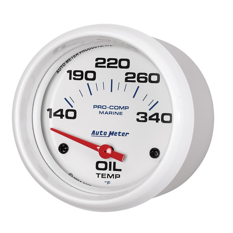Autometer Marine White Air-Core Electric Oil Temperature Gauge 2-5/8in 140-300 Deg F-thumbmail-3