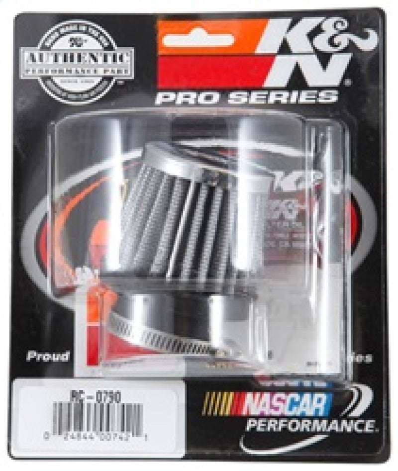 K&N Universal Chrome Filter 1 3/8 inch FLG / 2 1/2 inch Base / 2 inch Top / 2 1/4 inch Height-thumbmail-20