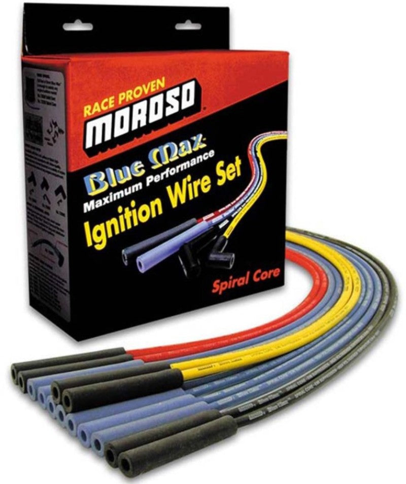 Moroso Universal Ignition Wire Set - Blue Max - Spiral Core - Unsleeved - 135 Degree - Black-thumbmail-1
