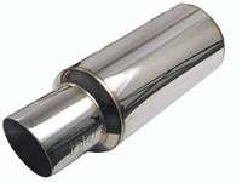 Injen 2 3/8 Universal Muffler w/Titanium burnt rolled Tip and stainless steel resonated inner wall-thumbmail-4