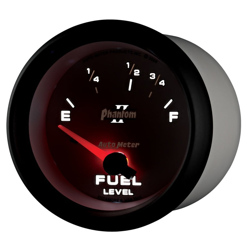 Autometer Phantom II 2-5/8in / 73 Ohms Empty - 10 Ohms Full Electrical Fuel Level Gauge-thumbmail-4