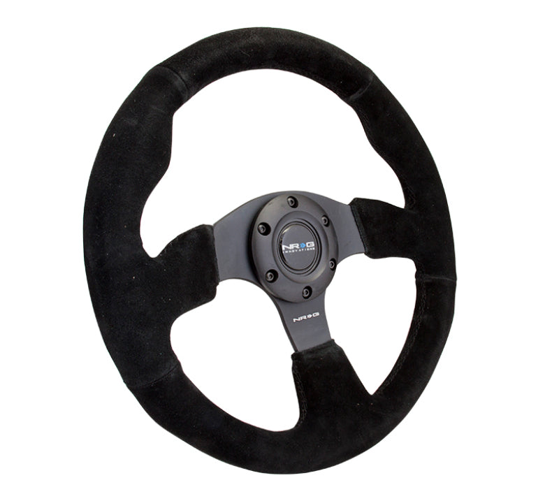 NRG Reinforced Steering Wheel (320mm) Suede w/Black Stitch-thumbmail-2