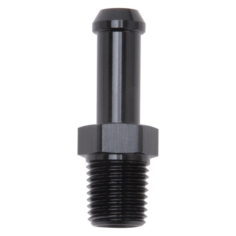 Edelbrock Hose End Straight 1/4In NPT to 3/8In Barb Black Anodize-thumbmail-2