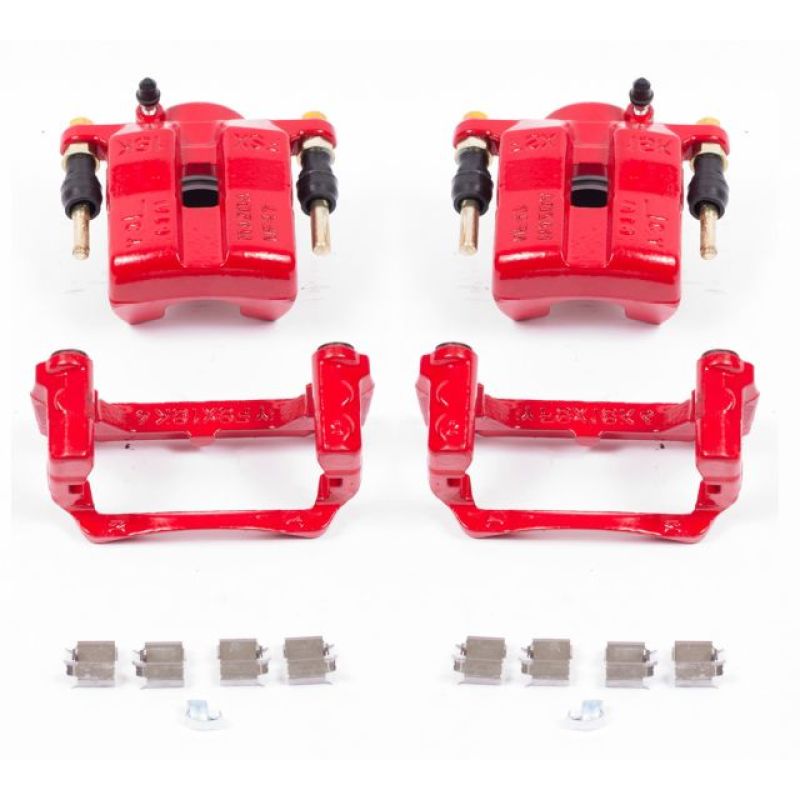 Power Stop 06-15 Mazda MX-5 Miata Front Red Calipers w/Brackets - Pair-thumbmail-1