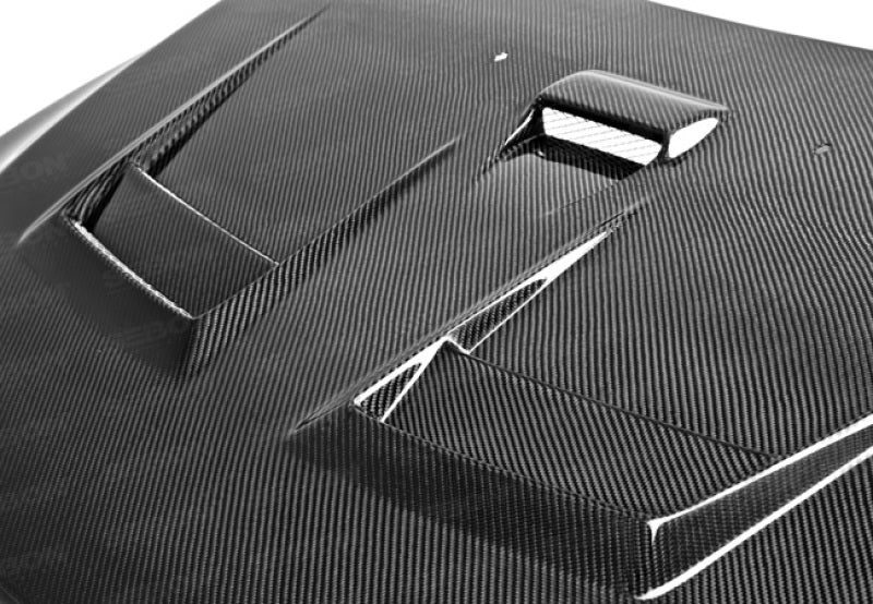 Seibon 08-12 Mitsubishi Lancer Evo X DV-Style Carbon Fiber Hood-thumbmail-4