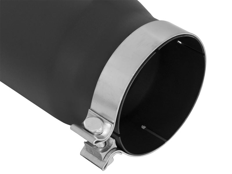 aFe Power MACH Force-Xp 5in In x 6in Out x 15in L Bolt-On 409 SS Exhaust Tip - Black-thumbmail-5