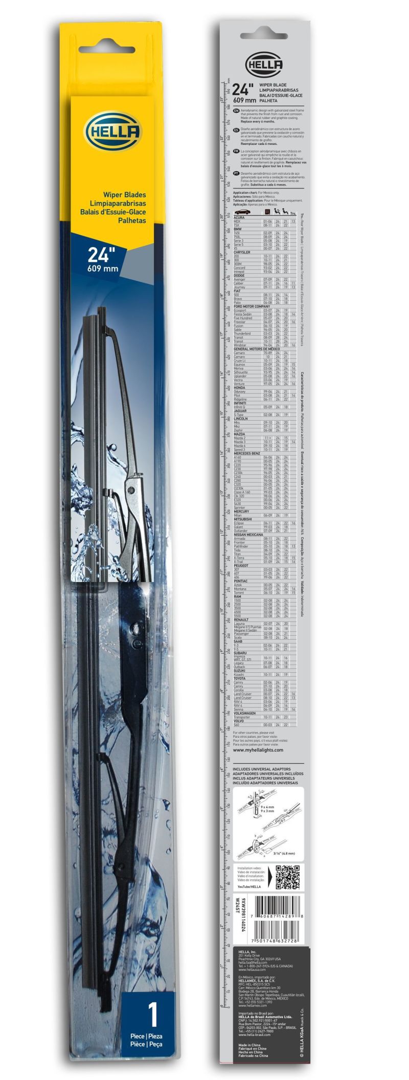 Hella Standard Wiper Blade 24in - Single-thumbmail-6